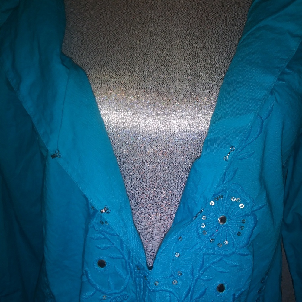 🍂🍁Calypso St. Barth Embroidery Shirt 3/4Sleeves - Picture 3 of 8